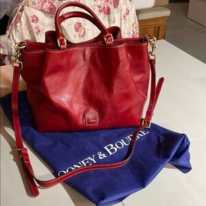 Dooney & Bourke Red Tote. Great condition. Includes dust cover.